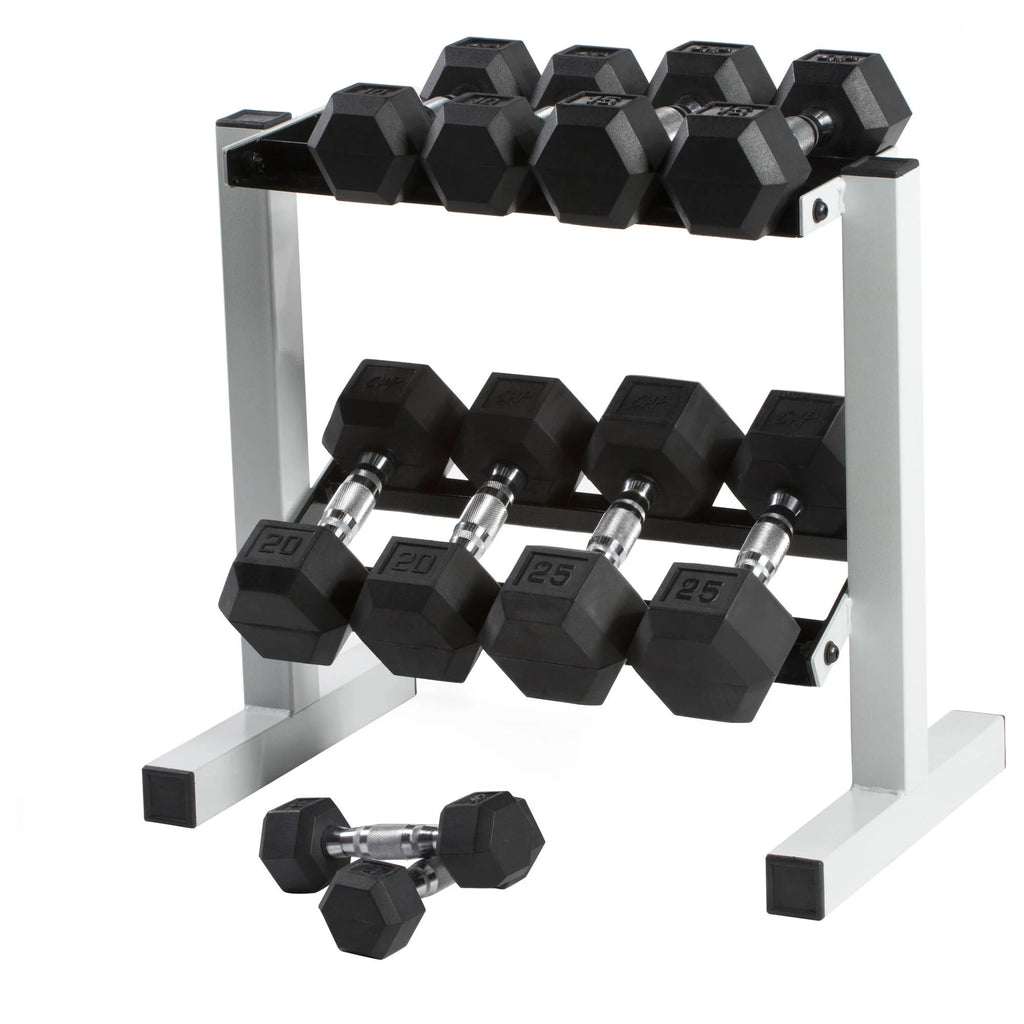 50 lb Rubber Hex Dumbbell Weight Set J7319