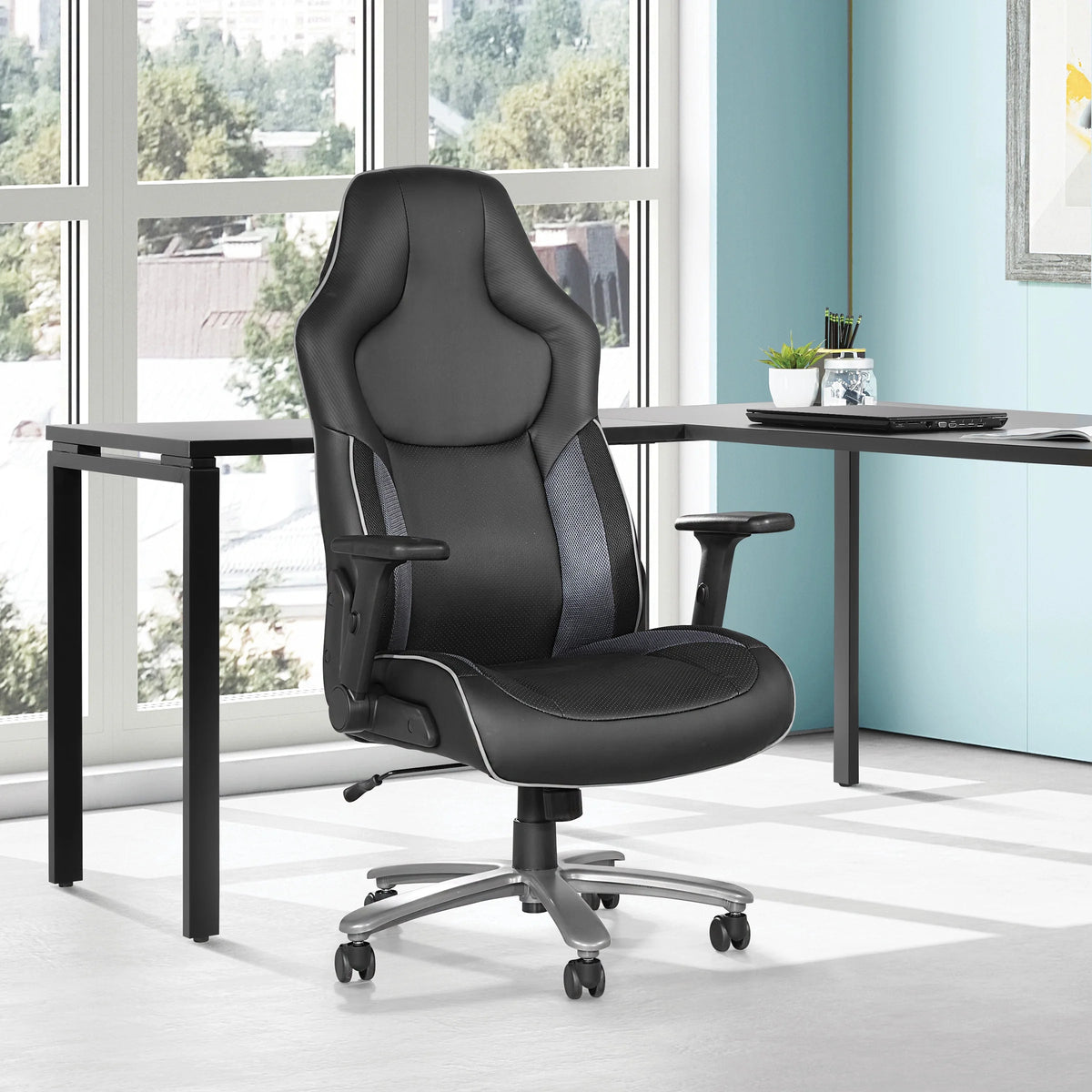 Gray Mesh Gaming Chair O62453