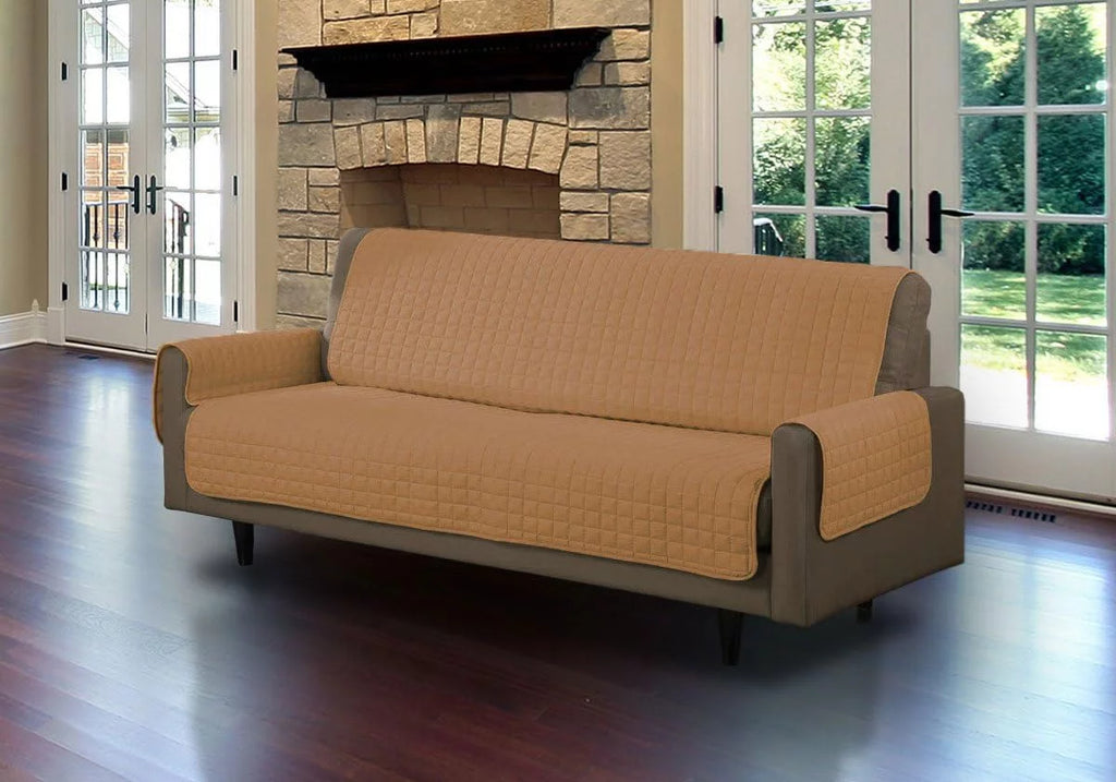Quilted Microsuede Machine Washable Sofa Slipcover L148