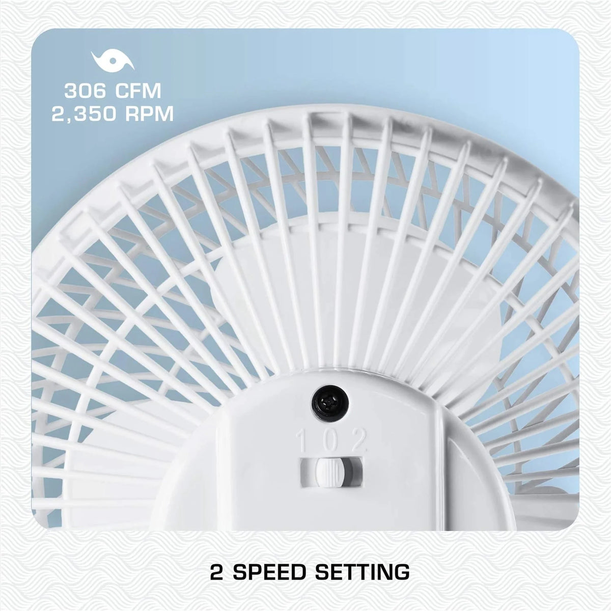18 Inch Oscillating Wall Mount Fan White D594599