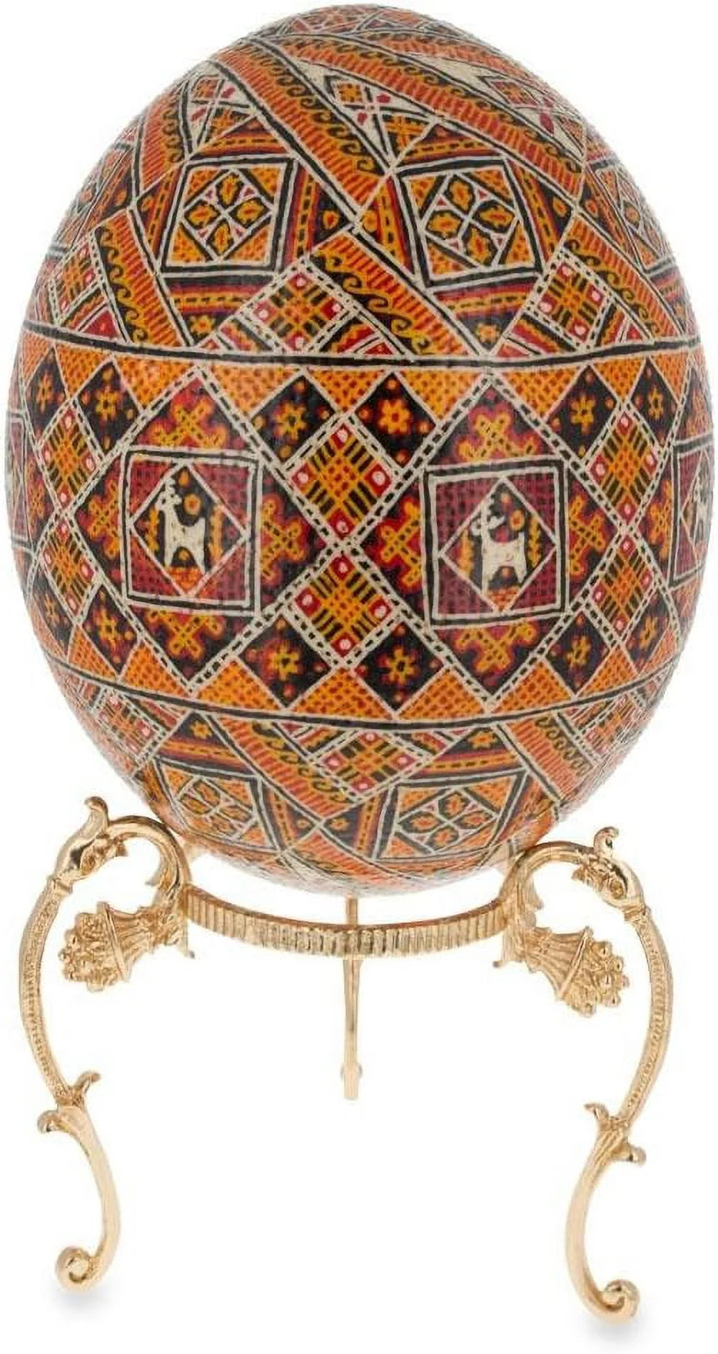 Metal Ostrich Egg Stand Holder 3.6 Inches D17310