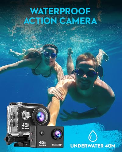 4K Waterproof Action Camera with 64G SD Card J128972