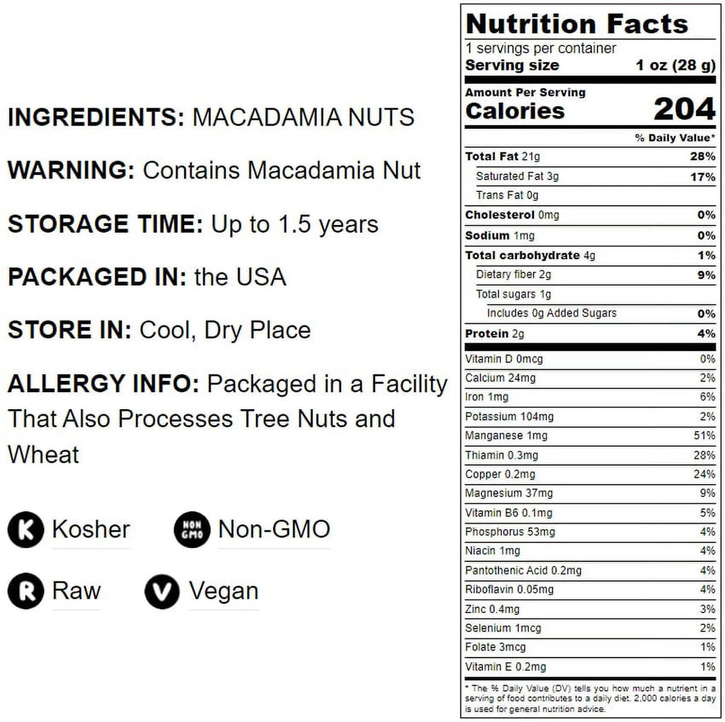 Macadamia Nuts 2 Pounds X33085