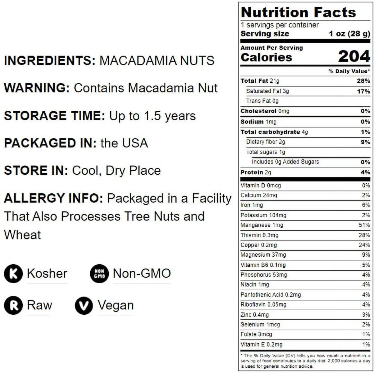 Macadamia Nuts 2 Pounds X33085