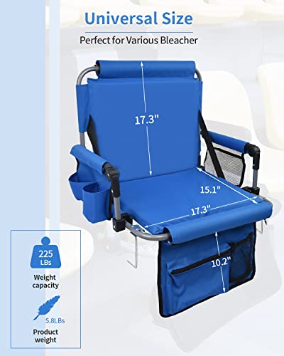 Stadium Seat with Back Support and Cup Holders K393172