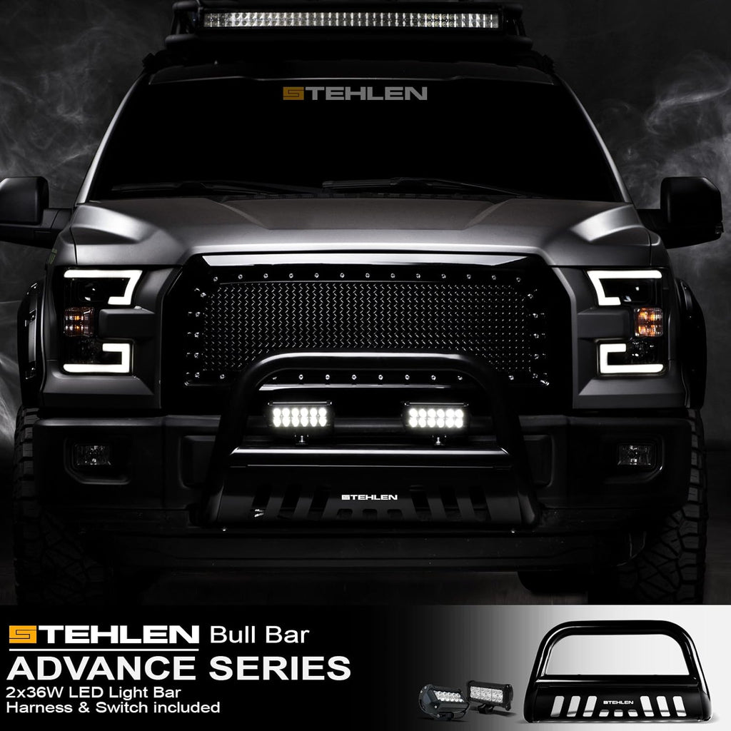 Polished Stainless Steel Bull Bar with LED Light Bars K801