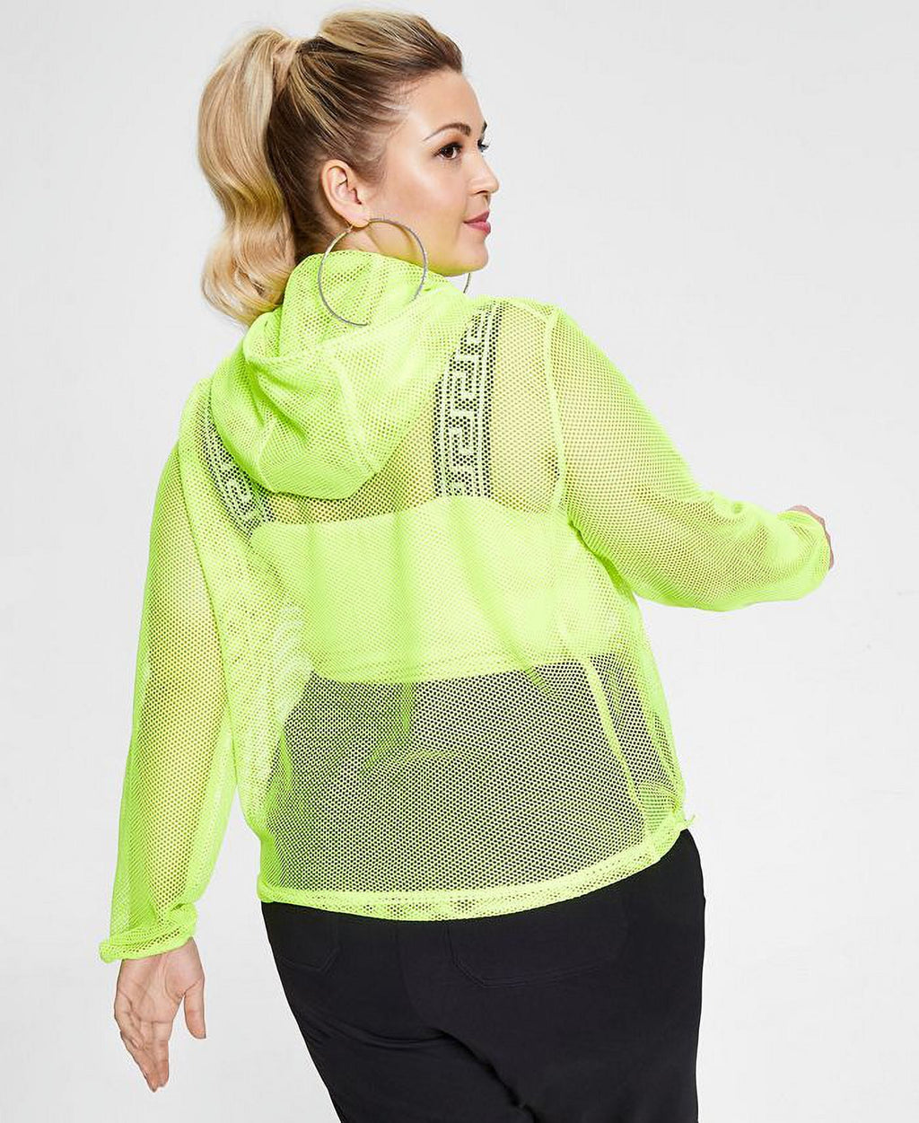 Mesh Hoodie Jacket Yellow 3X V666