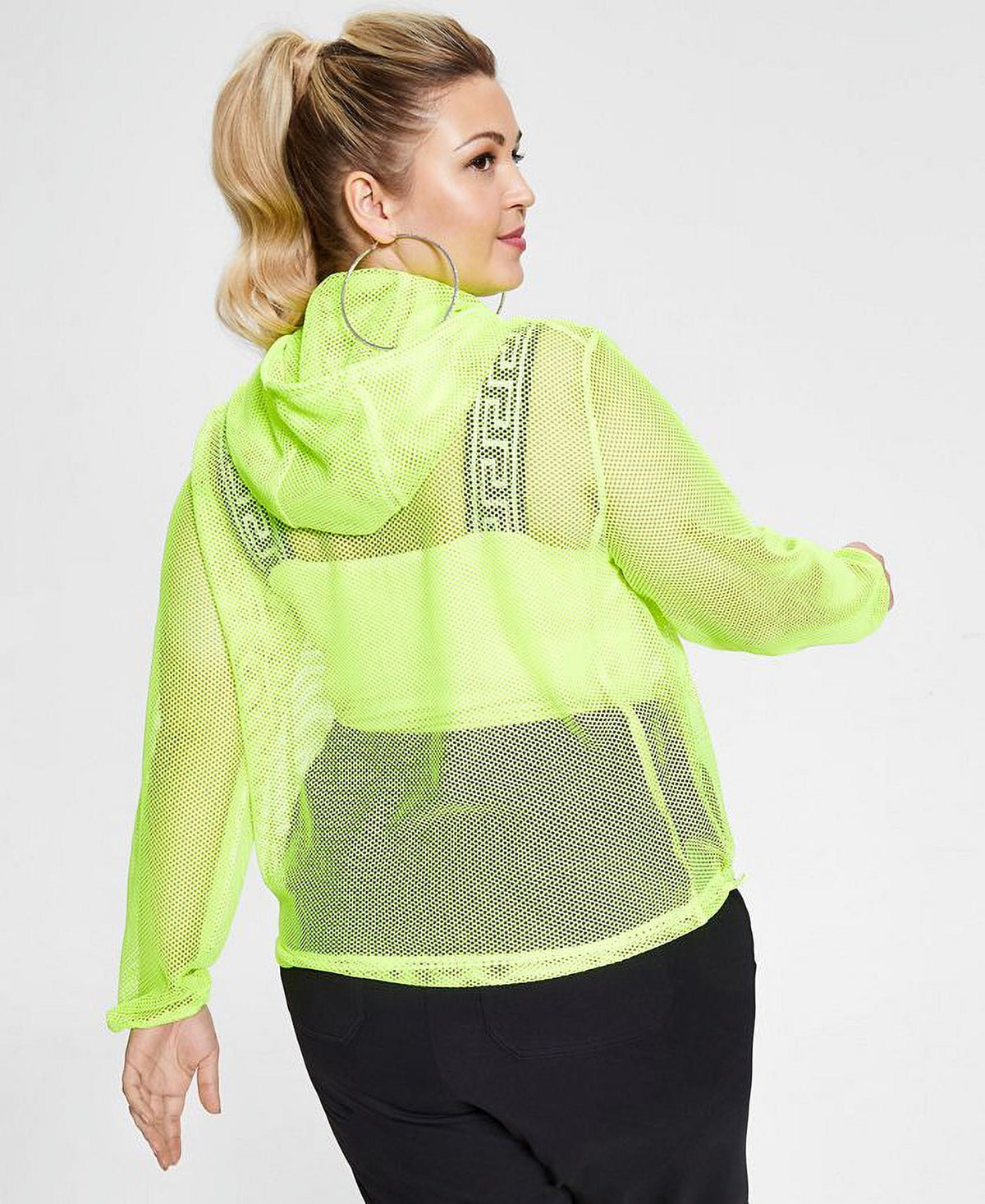 Mesh Hoodie Jacket Yellow 3X V666