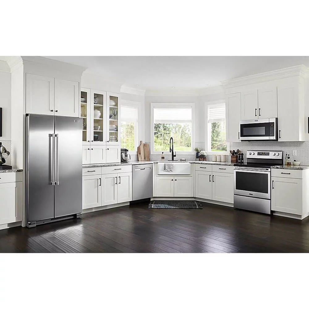 36 Wide 24.9 Cu. Ft. Side By Side Refrigerator - Stainless Steel O978