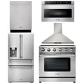 36 Electric Range, Range Hood, Microwave, Refrigerator with Water and Ice Dispenser, Dishwasher E117