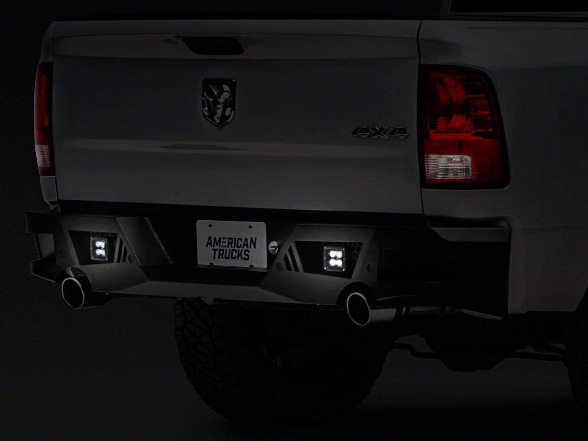 Textured Black Rear Bumper with LED Spot Lights N652