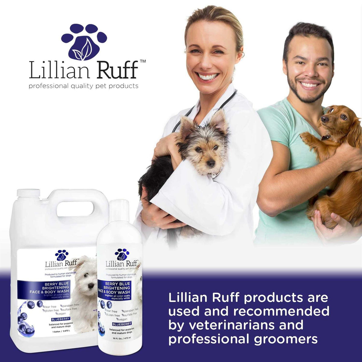 Berry Blue Brightening Face and Body Wash for Dogs and Cats Q8632