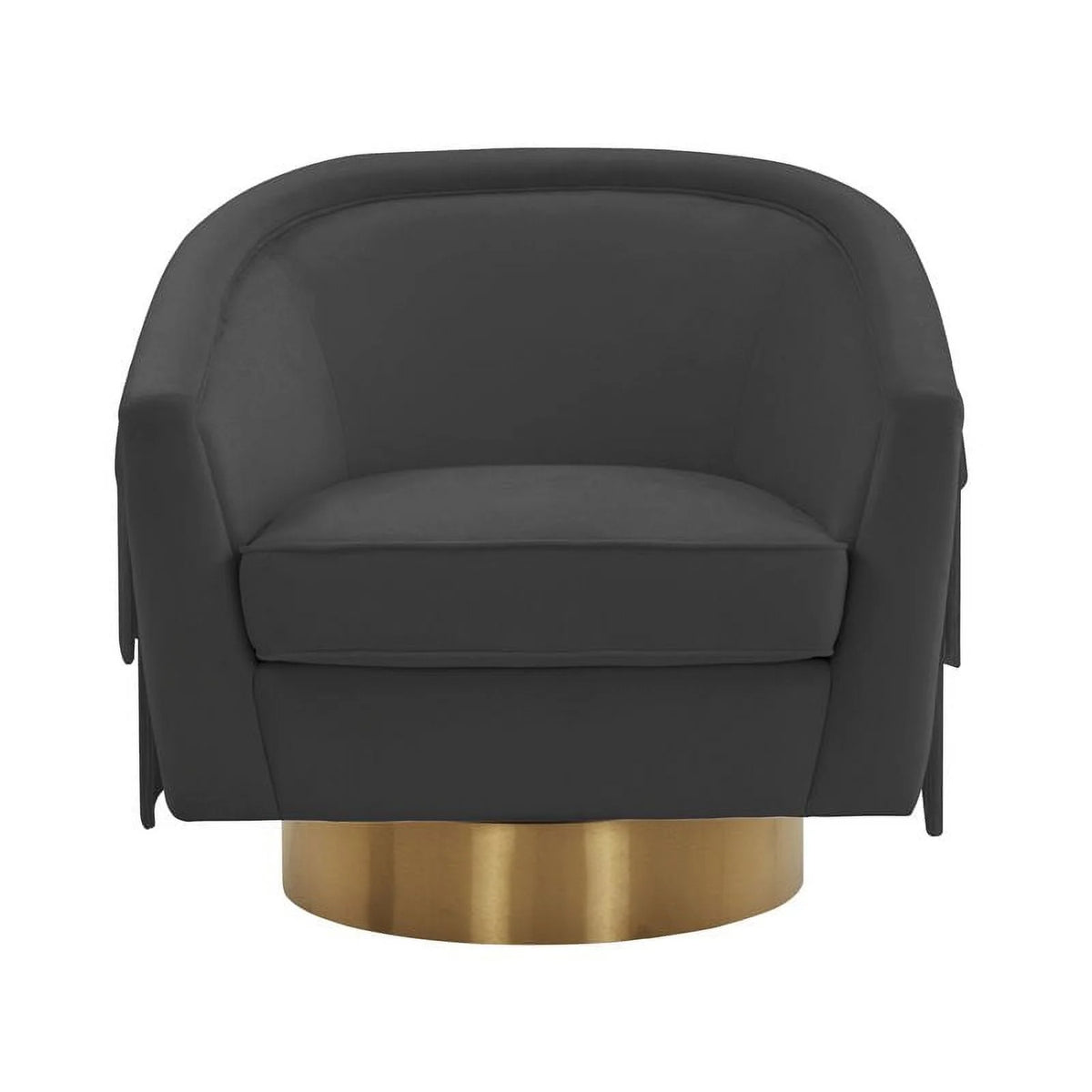Black Velvet Swivel Accent Chair S521