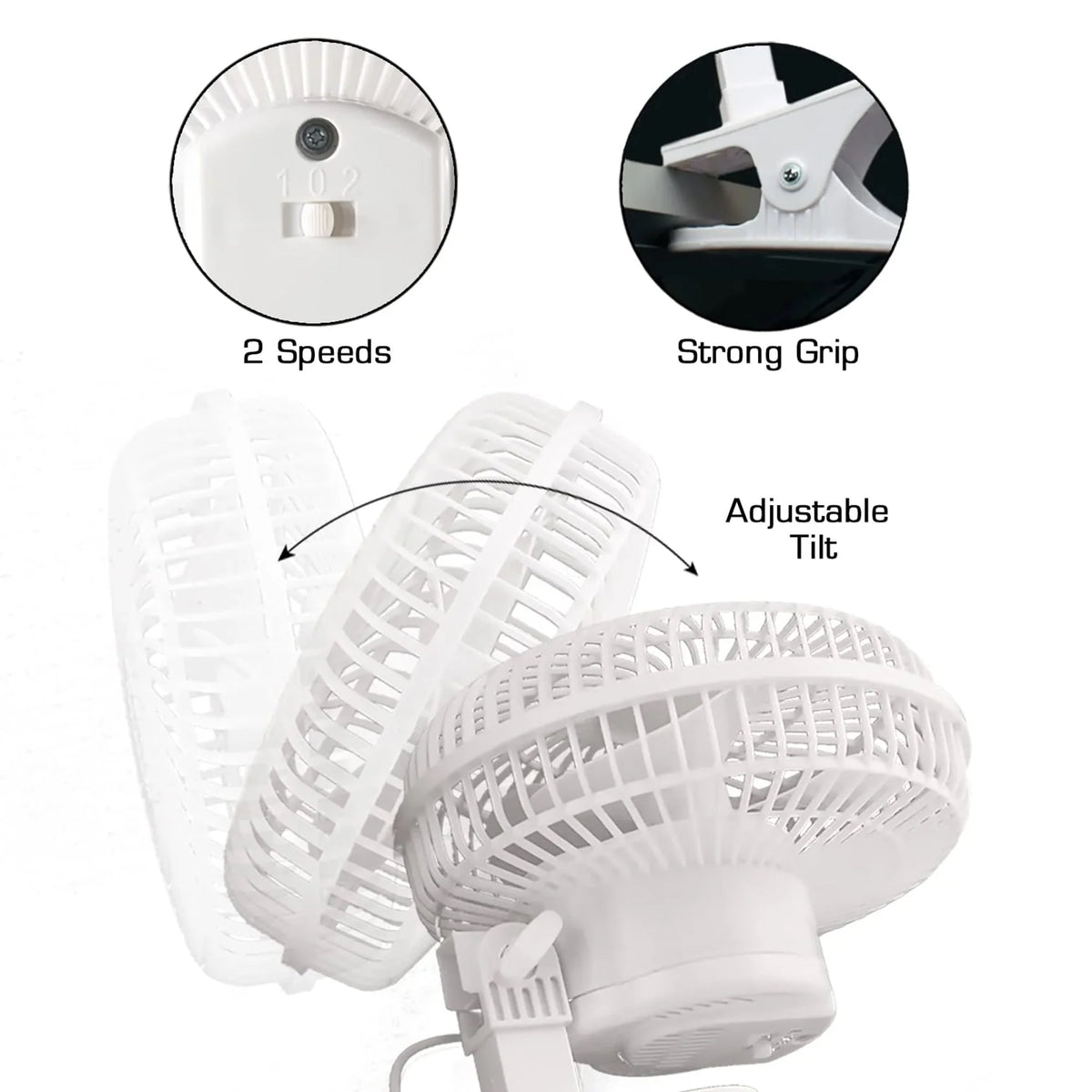 18 Inch Oscillating Wall Mount Fan White D594599