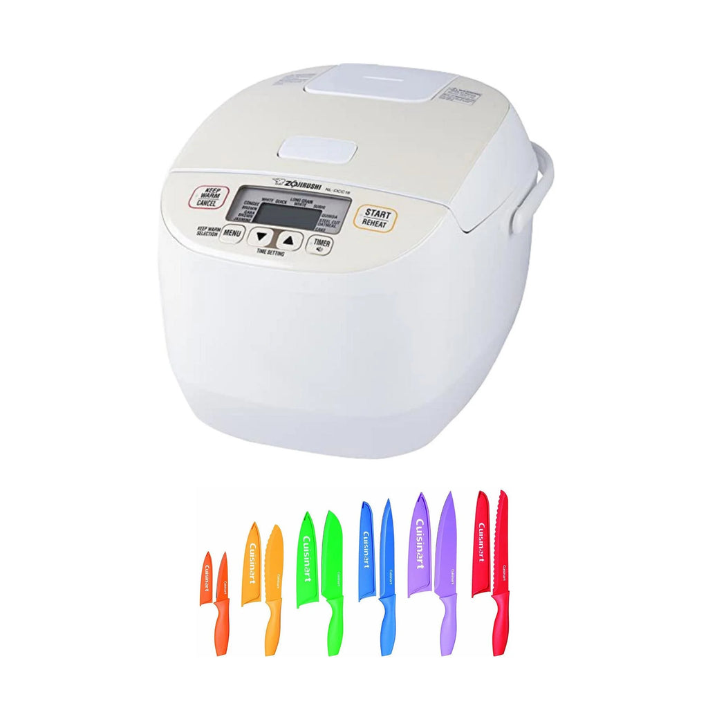 10 Cups Rice Cooker and Warmer with 12 Piece Knife Set Q4637
