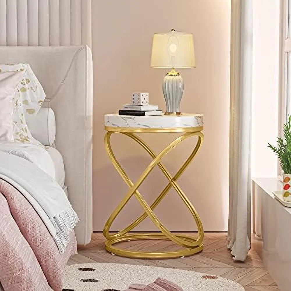 Round End Table 26 Inches Nightstands Sofa Side Table B290882