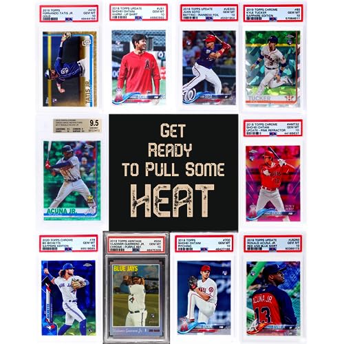 Baseball Card Gift Box Starter Set with Graded Card and 8 Sealed Packs Y172913