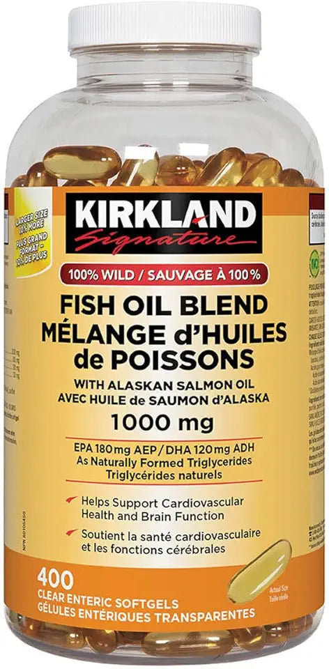 Wild Fish Oil Blend with Alaskan Salmon Oil, 1000mg, 400 Softgels J705