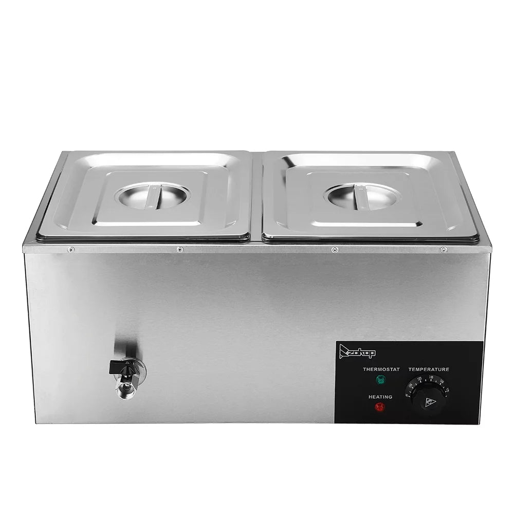 10.6Qt 2-Pan Stainless Steel Electric Food Warmer F2325