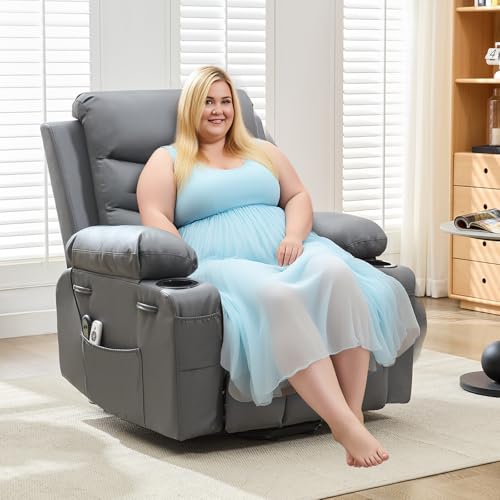 Oversize Power Lift Recliner Chair with Heat and Massage D7772