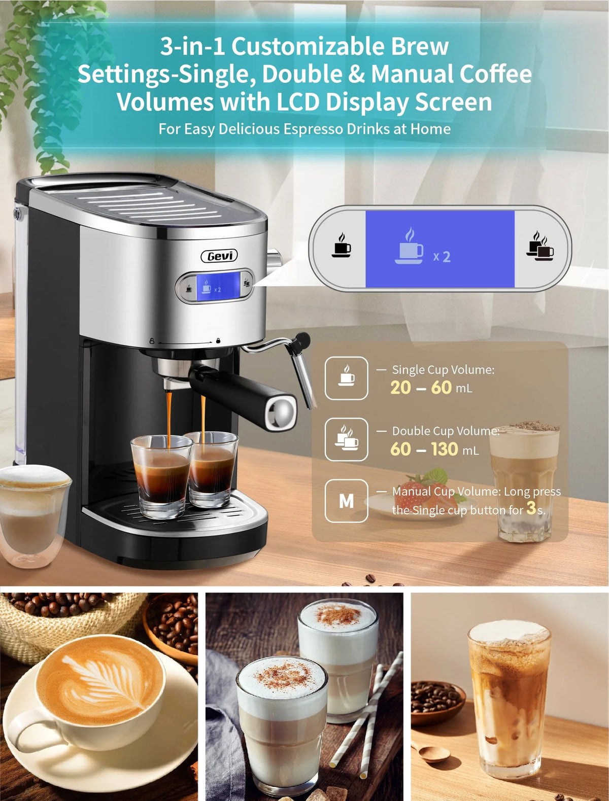 20 Bar Automatic Espresso Machine with Milk Frother V122677