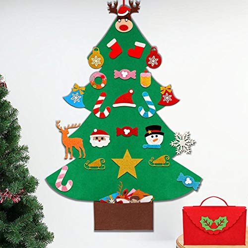 DIY Felt Christmas Tree Set with Ornaments O6575