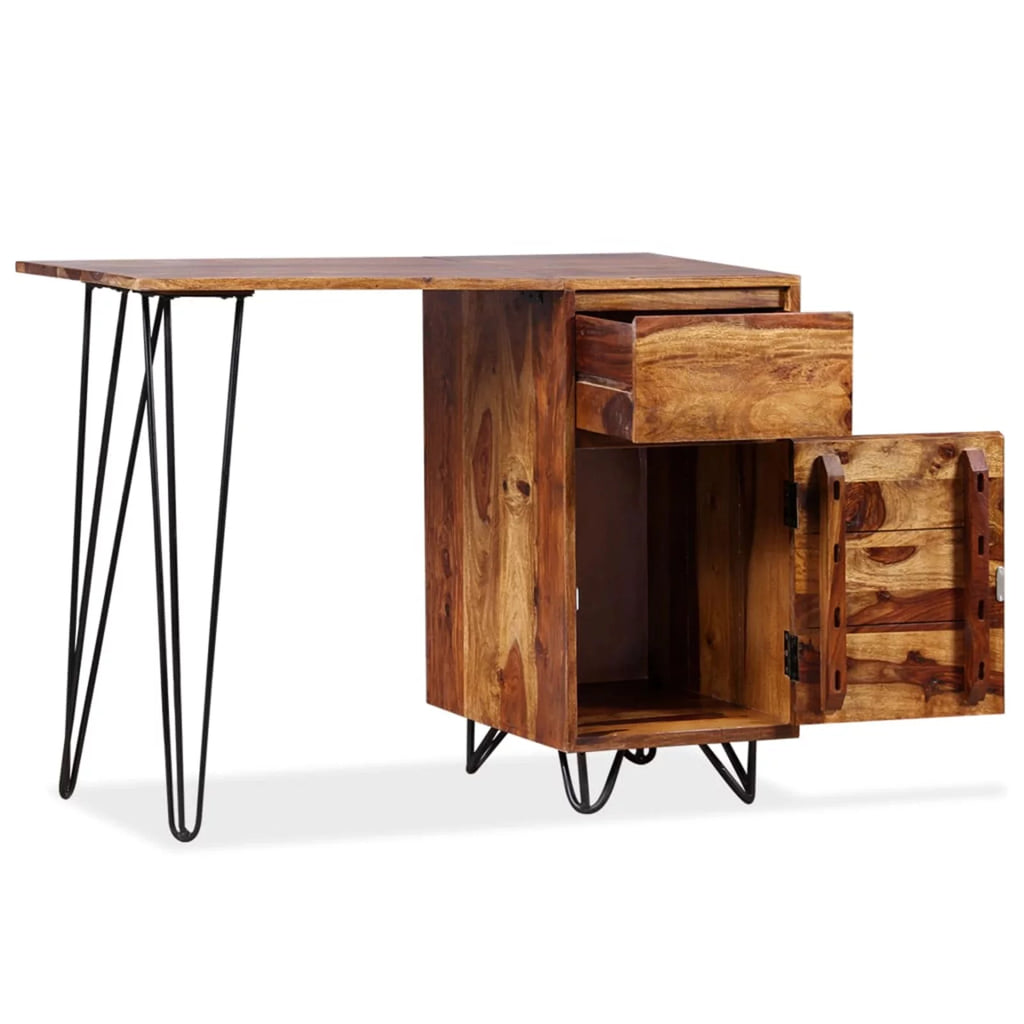 Writing Desk with 1 Drawer and 1 Cabinet Sheesham Wood K126600