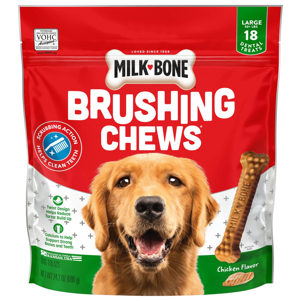Daily Dental Dog Treats, Large, 24.2 oz, 18 Bones T57631