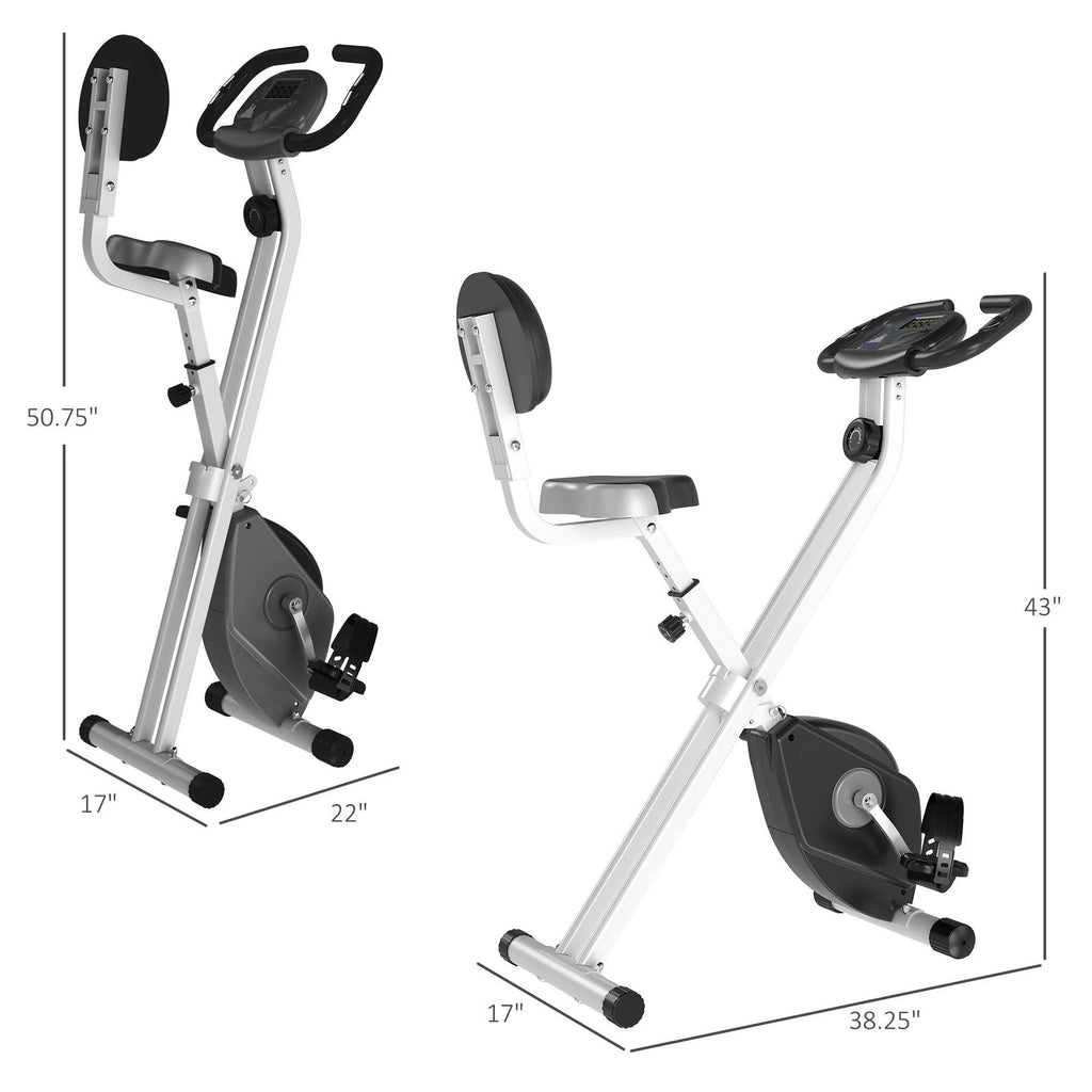 Foldable Upright Bike with LCD Screen Grey O557890
