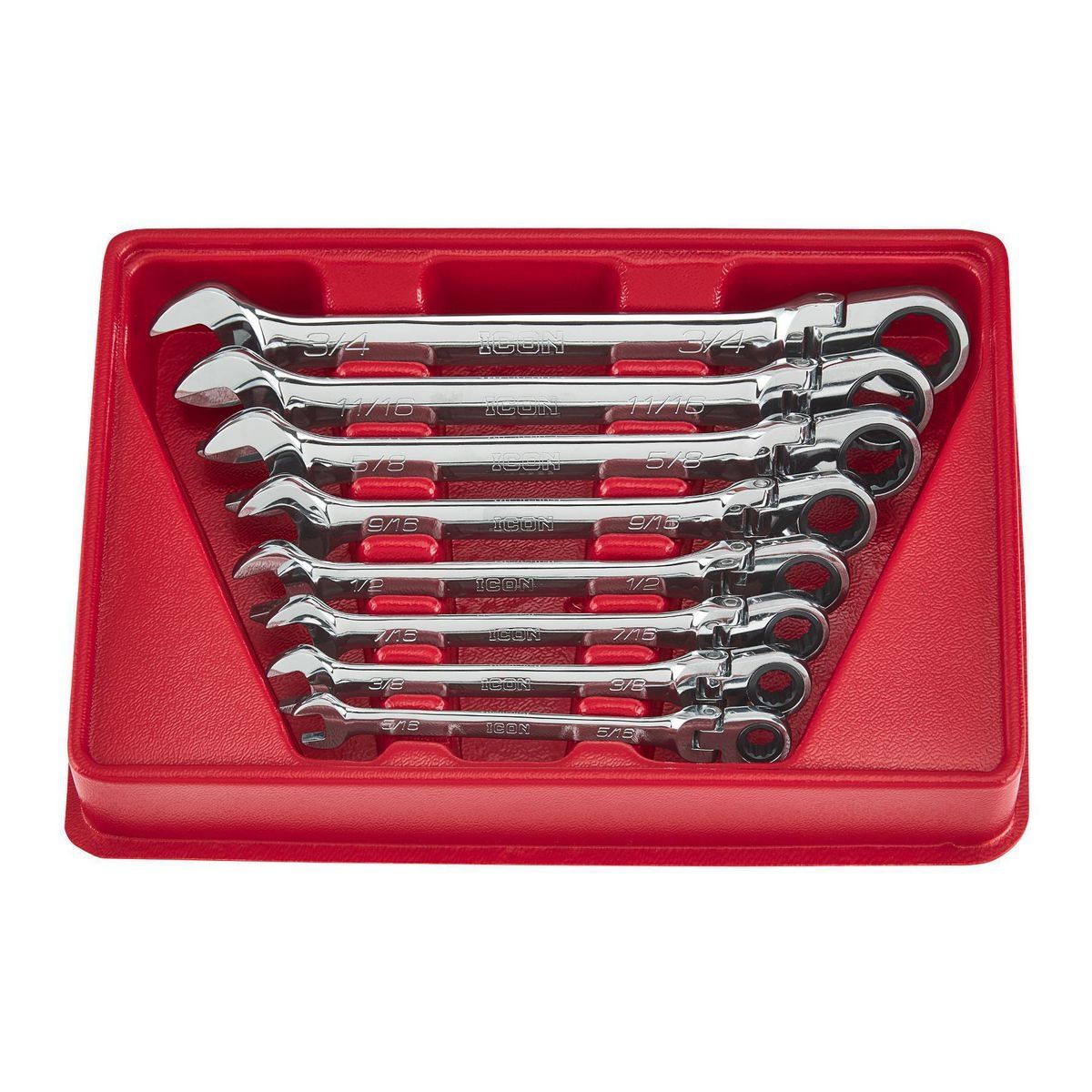 8-Piece SAE Ratcheting Combination Wrench C241953