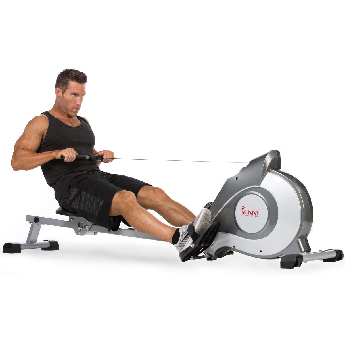 Smart Magnetic Rowing Machine with Extended Slide Rail T24174
