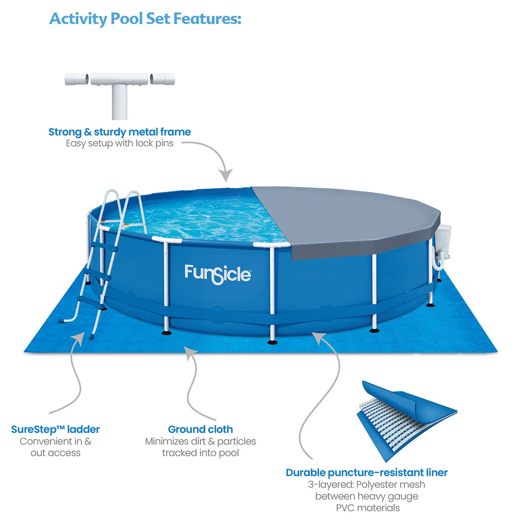 Round Frame Above Ground Swimming Pool Set D244