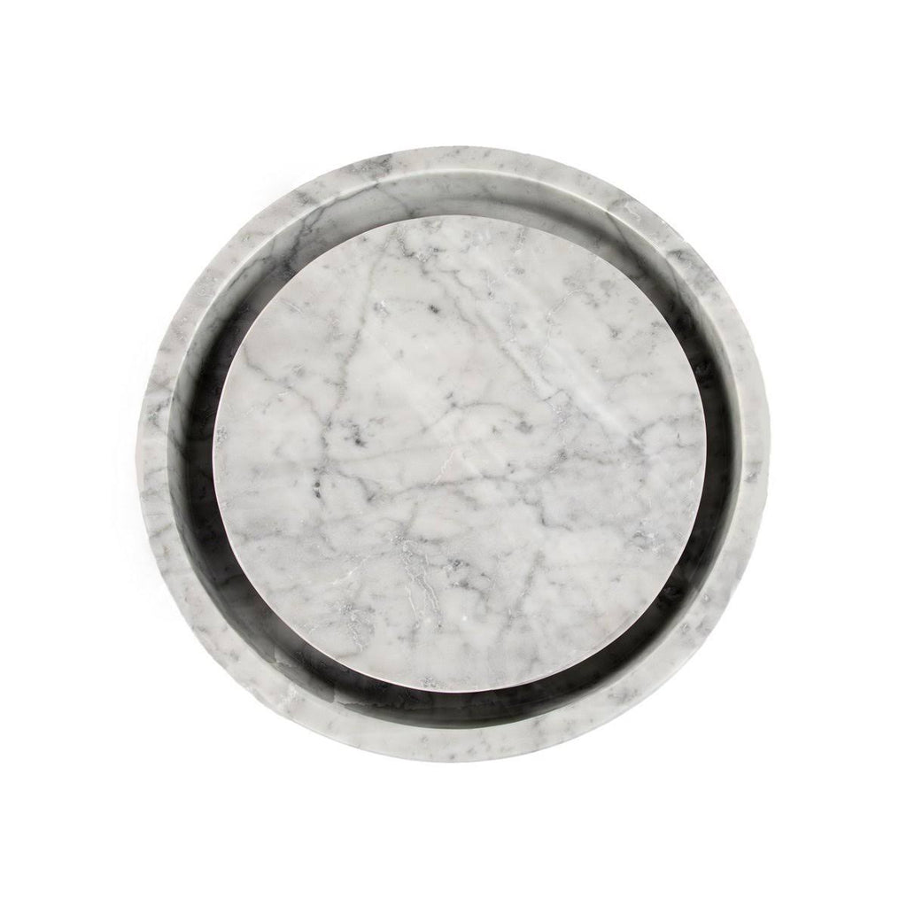 Round Carrara Marble Sink G105716
