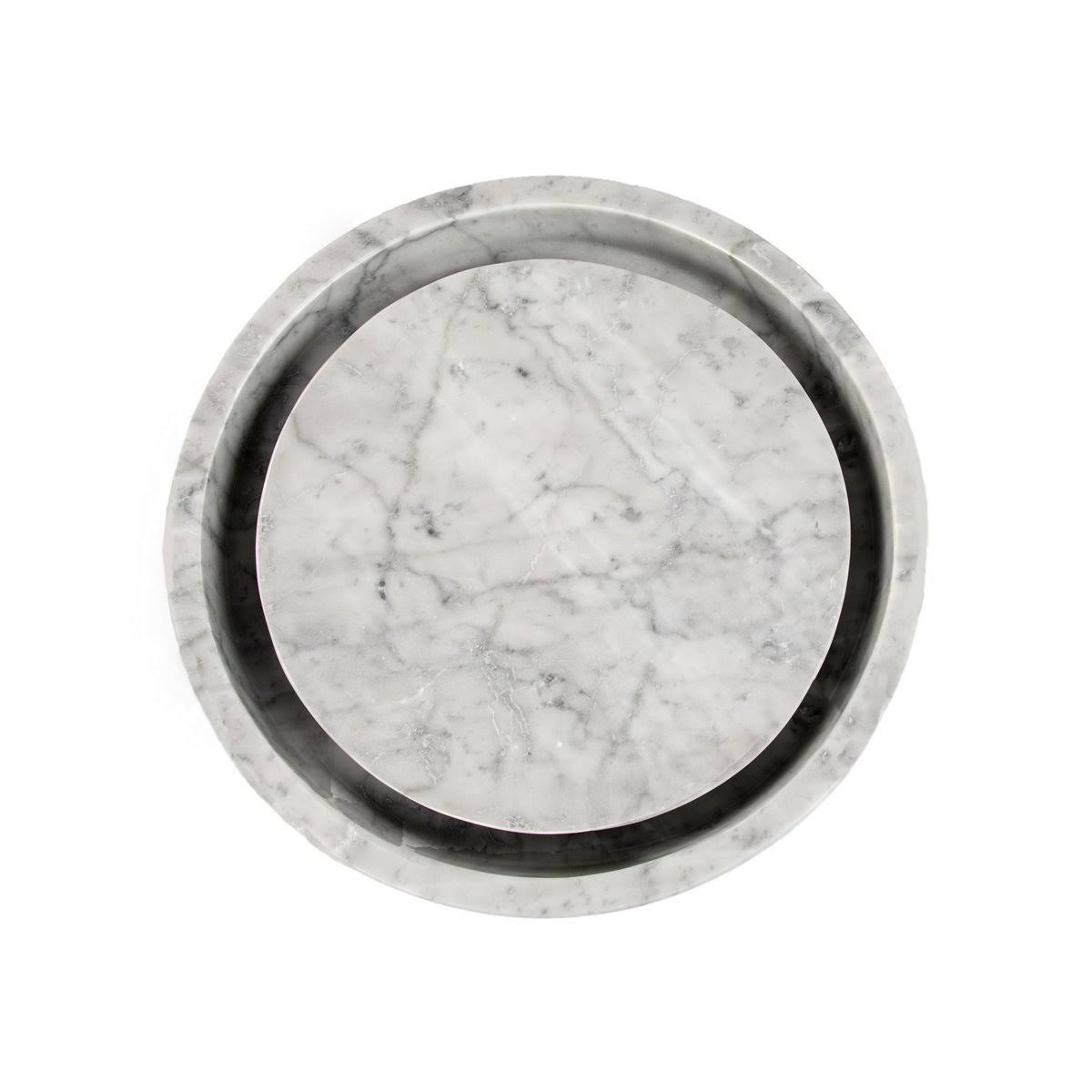 Round Carrara Marble Sink G105716