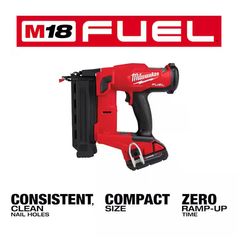 18-Volt 18-Gauge Cordless Brad Nailer Kit with Battery, Charger and Bag U7749