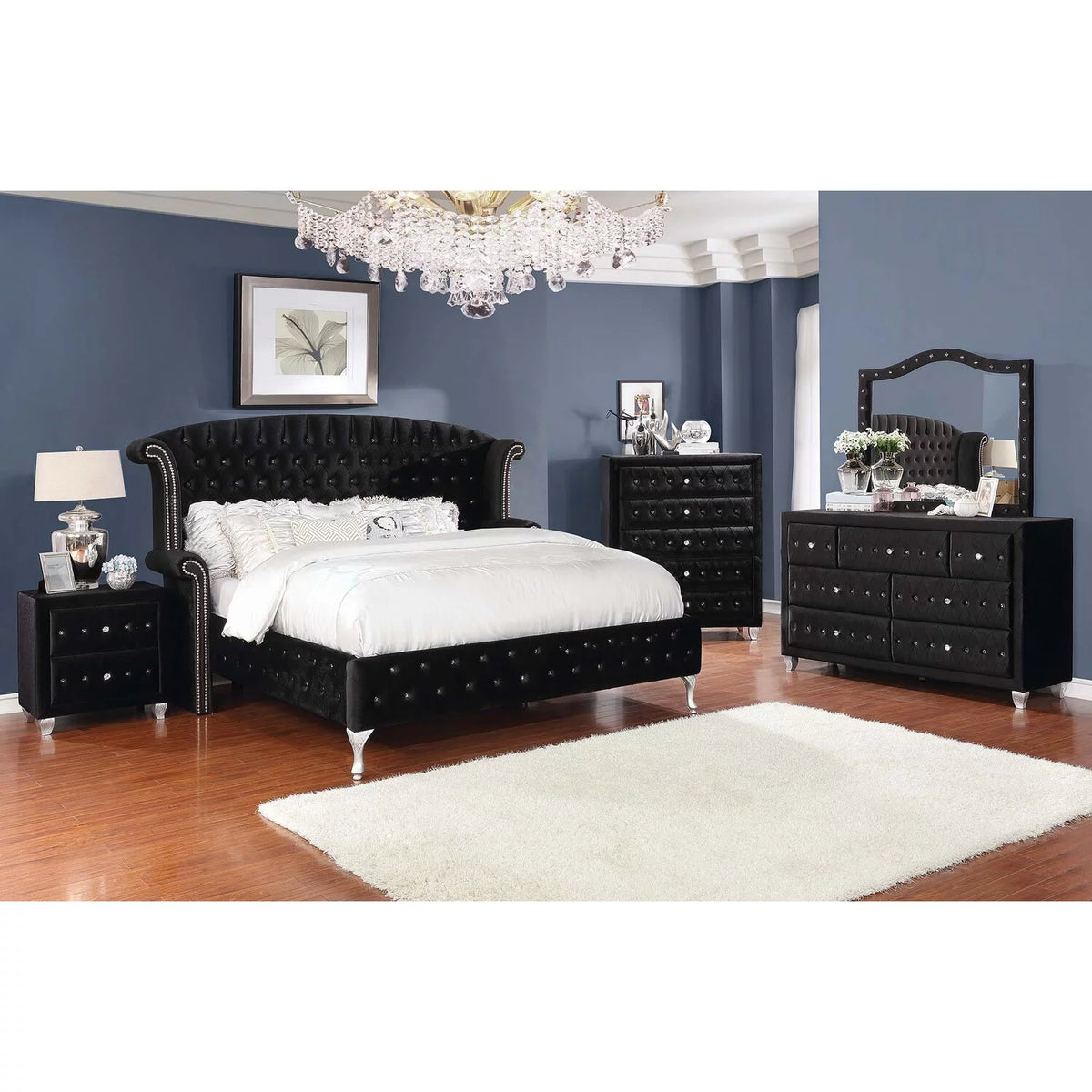 Black 4-piece Queen Bedroom Set B950252