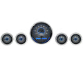 Universal 5 Round Analog Gauge Kit Carbon Fiber Blue N999126