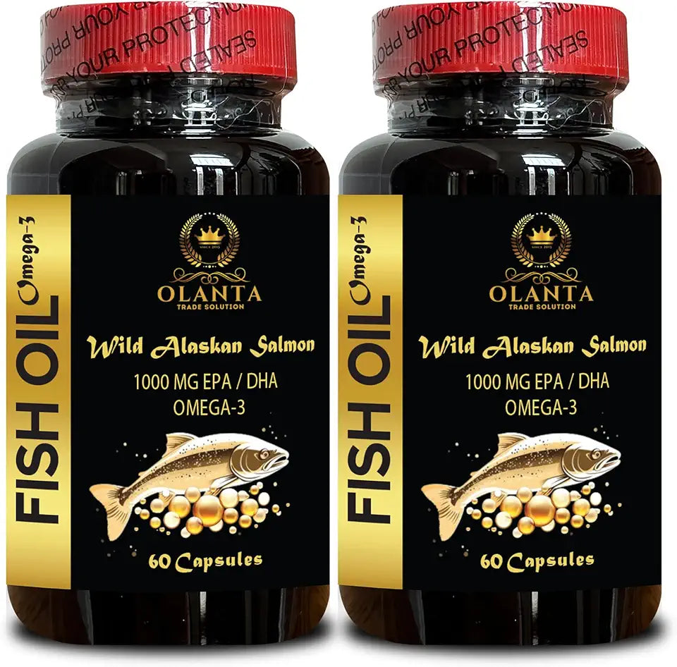 Wild Alaskan Salmon Oil Fish Oil Supplement 120 Softgels D798