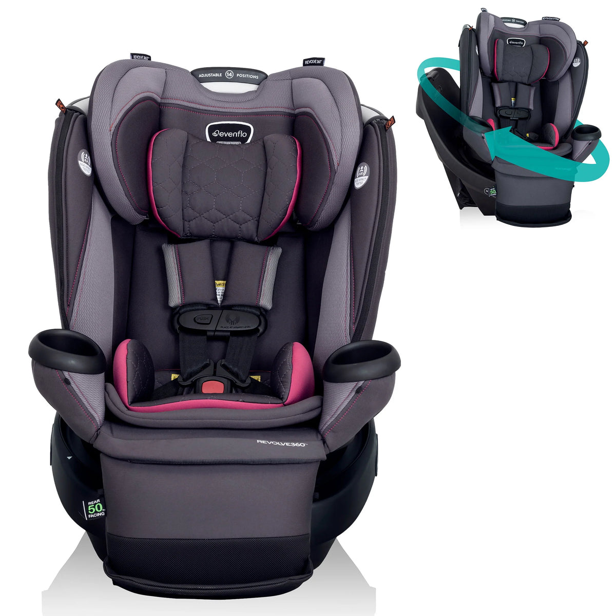 All-in-One Rotational Car Seat with Quick Clean Cover J2105
