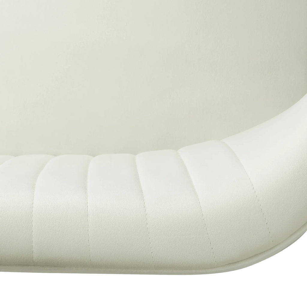 46" Wide Ivory Velvet Upholstered Love Seat Sofa V195952