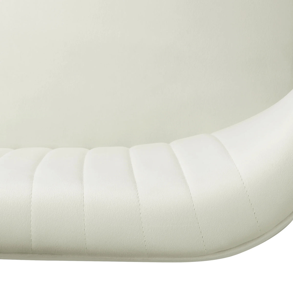 46" Wide Ivory Velvet Upholstered Love Seat Sofa V195952