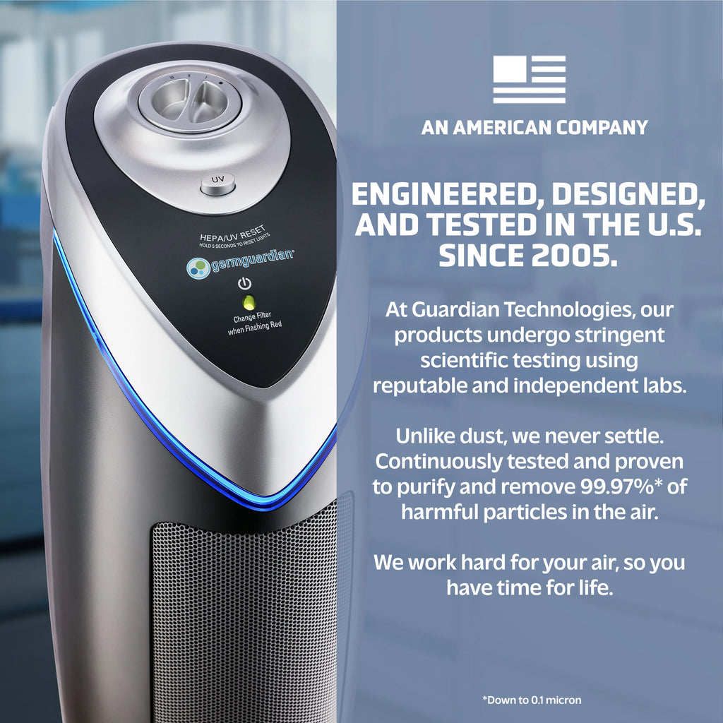 Tower Air Purifier with True HEPA Filter and UV-C Sanitizer, 2-Pack P29963