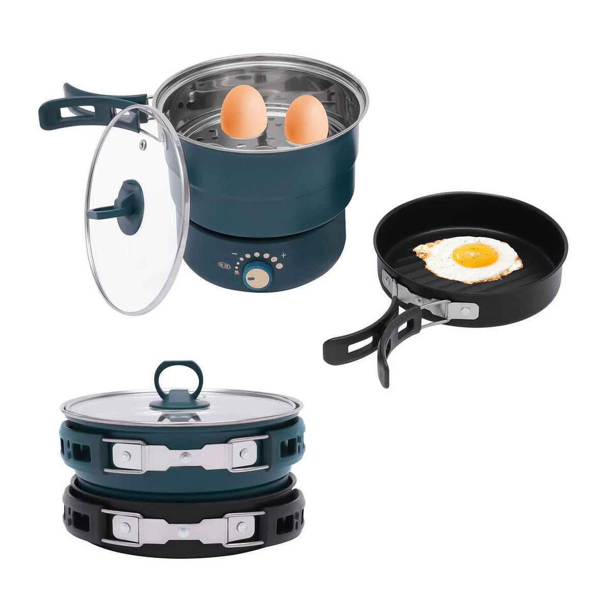 Electric Hot Cooker Pot Steamer Mini Frying Pan W3978
