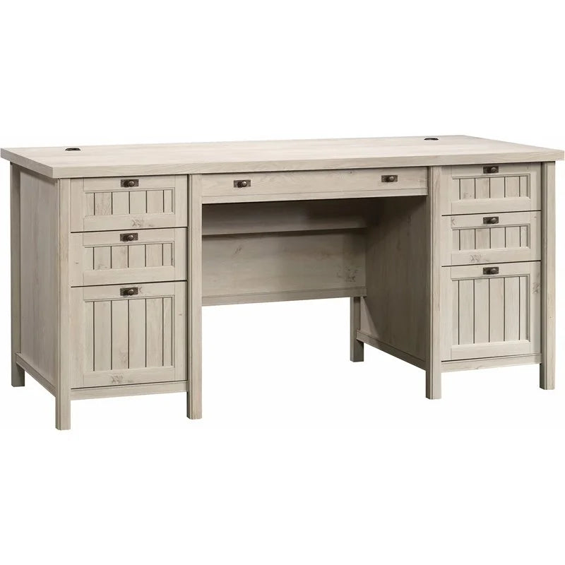 Executive Desk with Hutch and Accent Chest H428