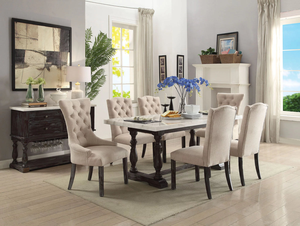 72" Marble Top Dining Table X984