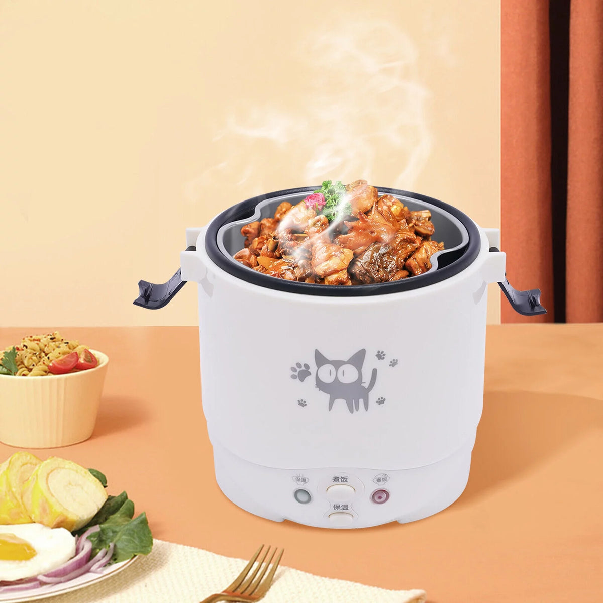 White 12V Mini Rice Cooker Z809553