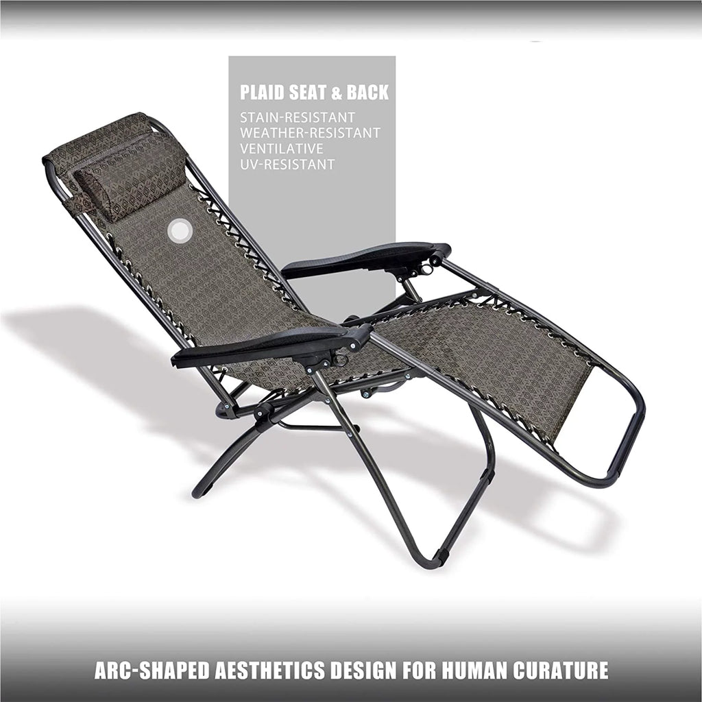 2-pack Zero Gravity Chair Folding Adjustable Recliners P40459