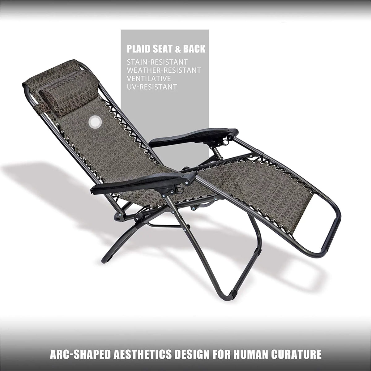 2-pack Zero Gravity Chair Folding Adjustable Recliners P40459