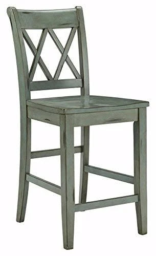 Set of 2 Blue Green Bar Stool M518695
