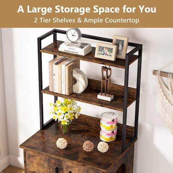 Rustic Brown Litter Box Enclosure Q373896